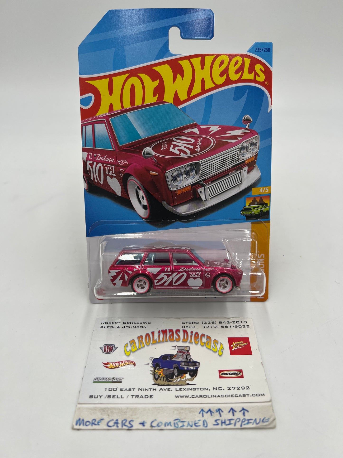 2023 Hot Wheels #235 Super Treasure Hunt Datsun Bluebird Wagon W/Protector