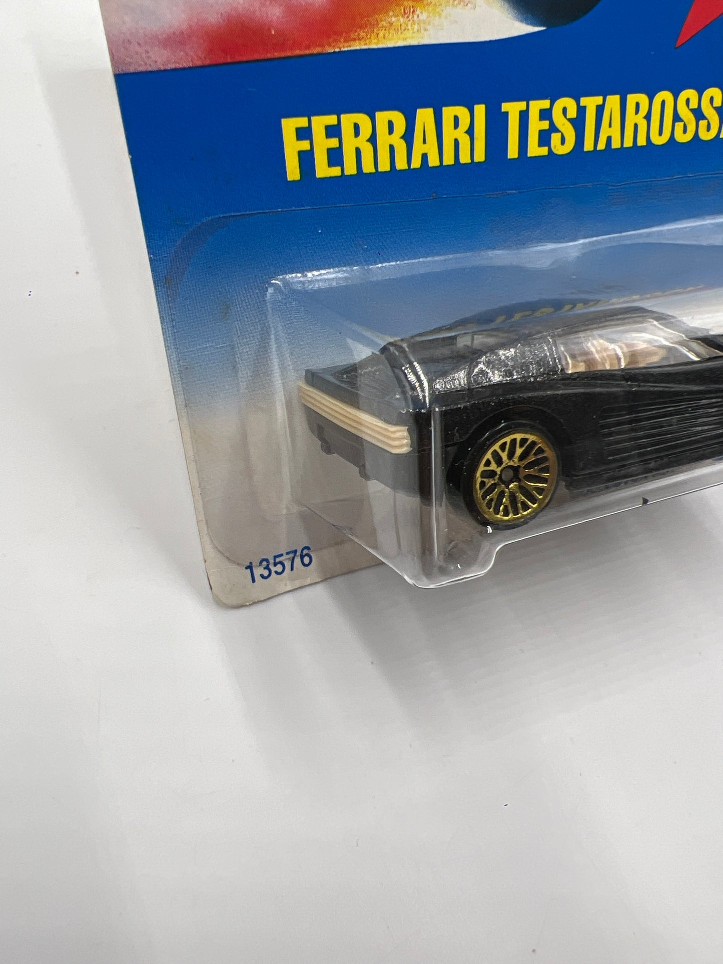 Hot Wheels 1992 Gold Metal Speed #35 Ferrari Testarossa Mesh Wheels