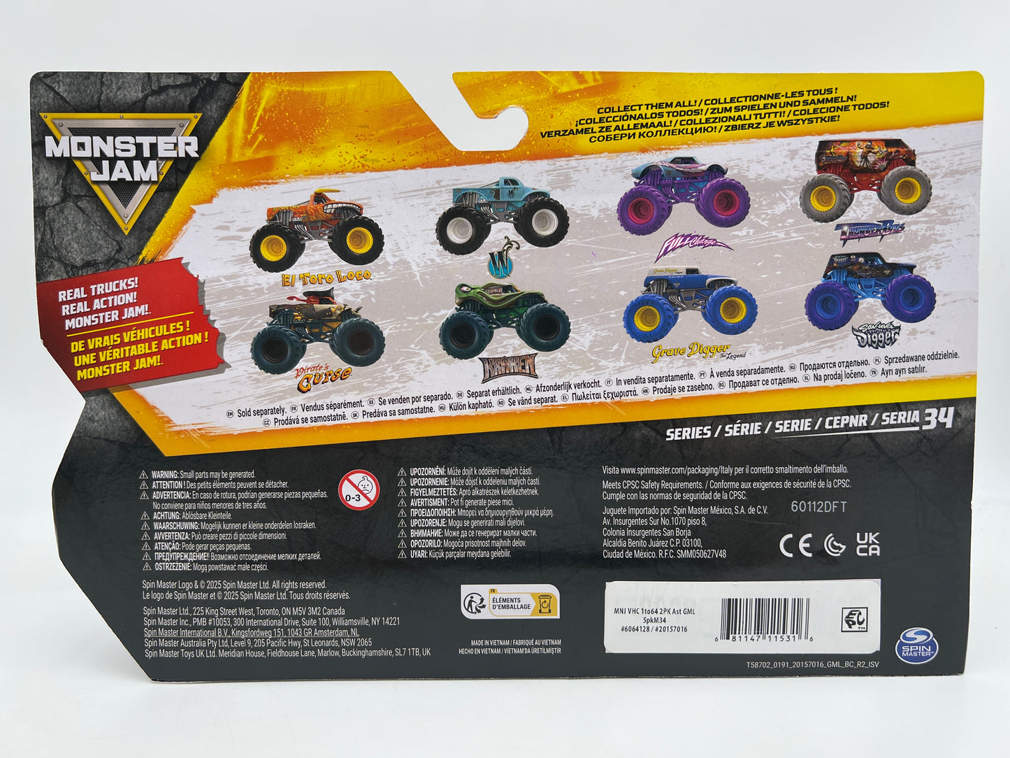 Monster Jam Series 34 2 Pack Pirates Curse Vs Kraken