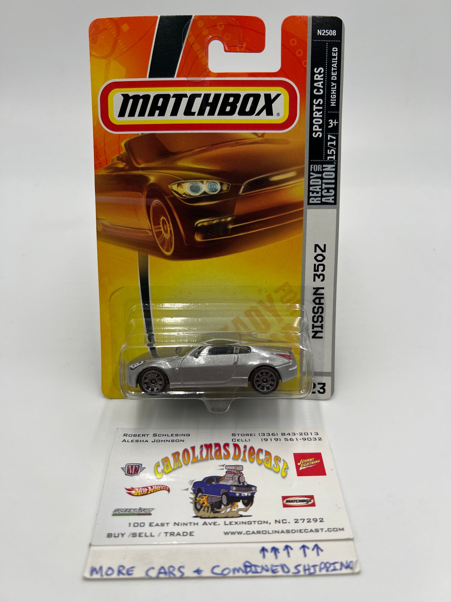 Matchbox #23 Sports Cars Nissan 350Z Silver W/Protector
