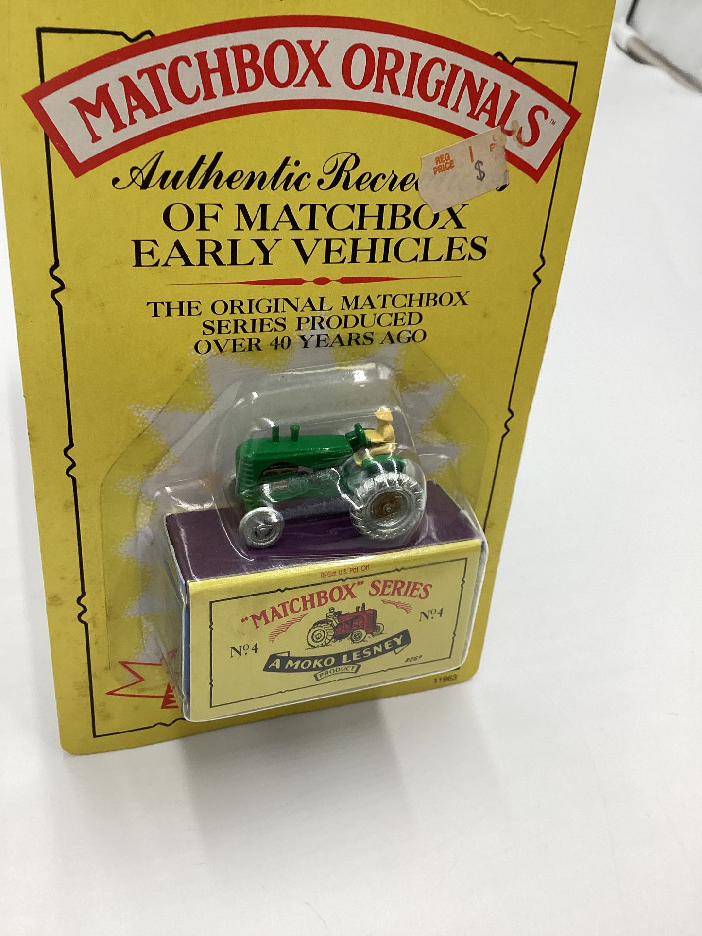 1992 Matchbox Originals No.4 Massey Harris Tractor Green (SR)