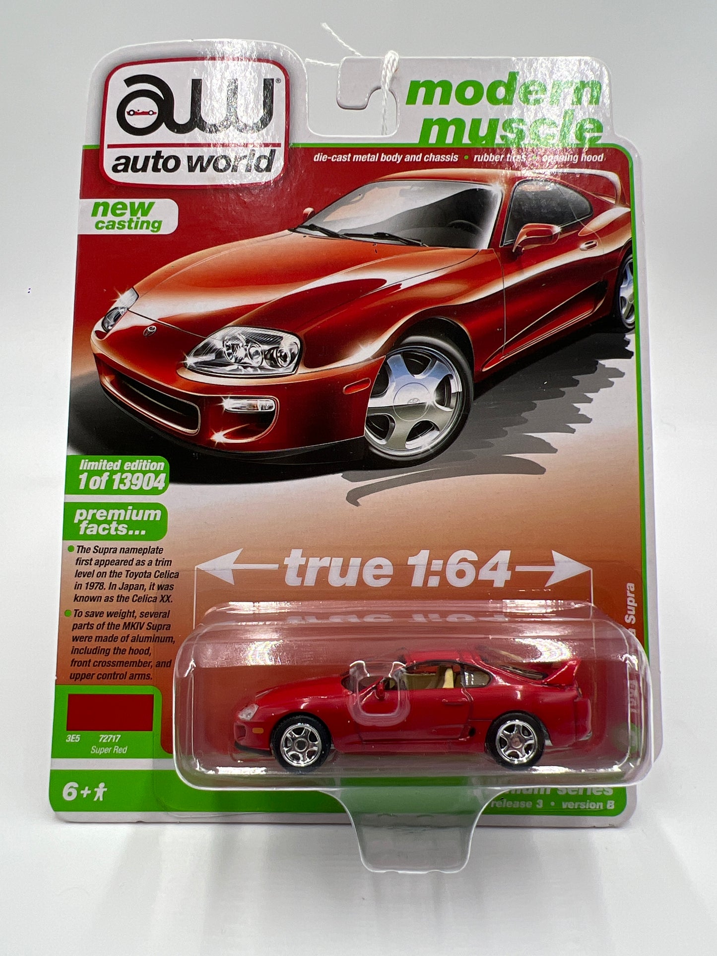 Auto World Modern Muscle Release 3 Version B 1994 Toyota Supra Super Red 232E