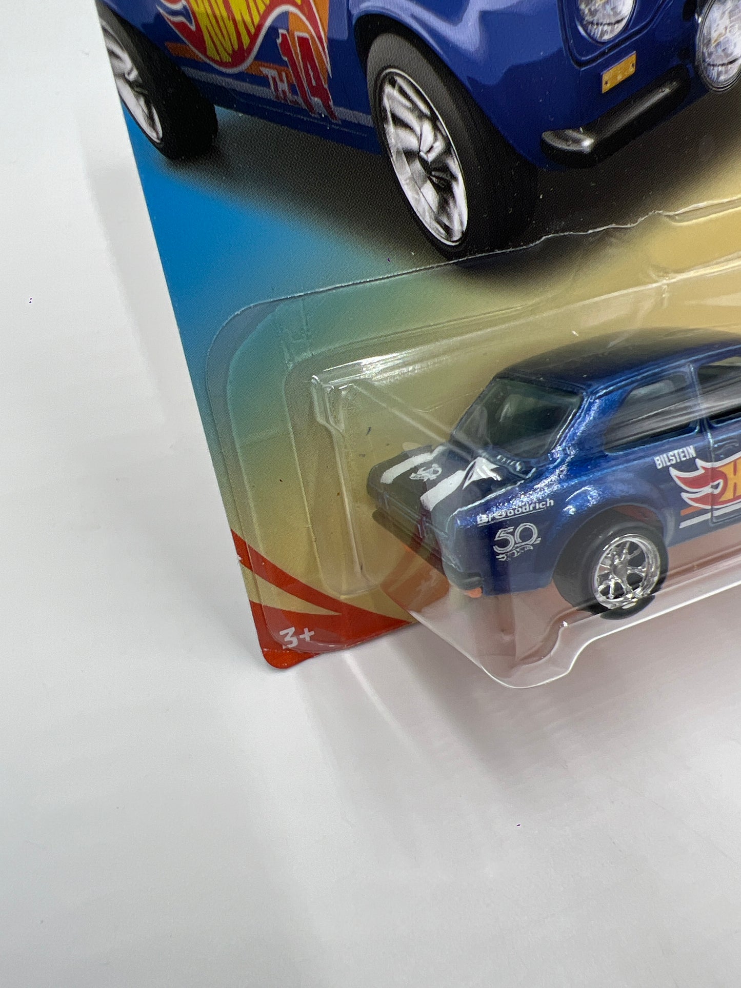 2018 Hot Wheels Super Treasure Hunt 70 Ford Escort RS1600 Blue W/Protector Card Not Perfect