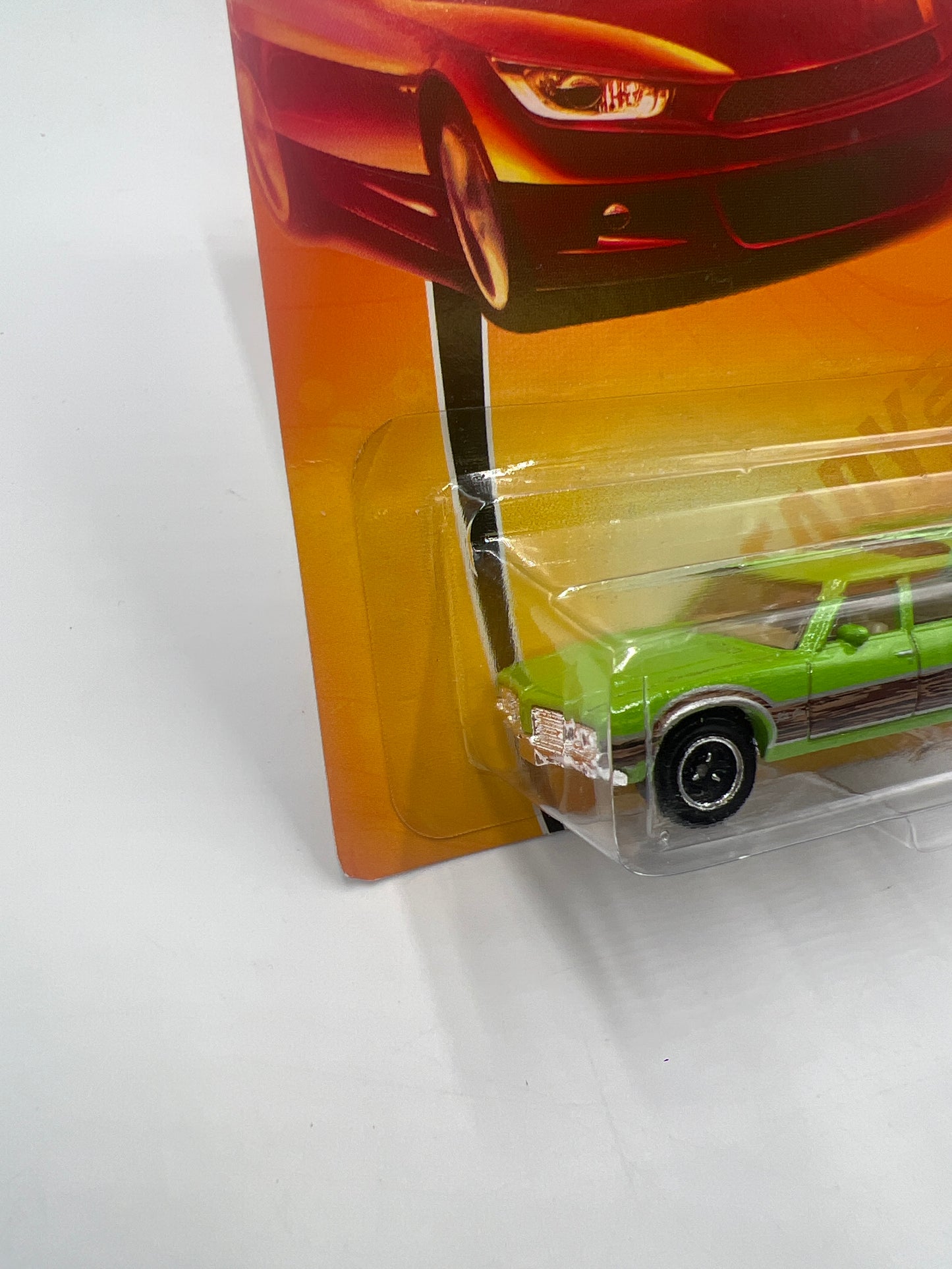 2009 Matchbox #1 Heritage Classics 71 Oldsmobile Vista Cruiser Lime Green #1 (Backwards J Hook) 50i