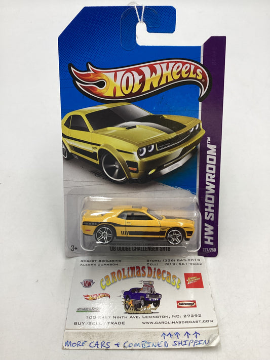 2013 Hot Wheels #227 08 Dodge Challenger SRT8 Yellow 46G