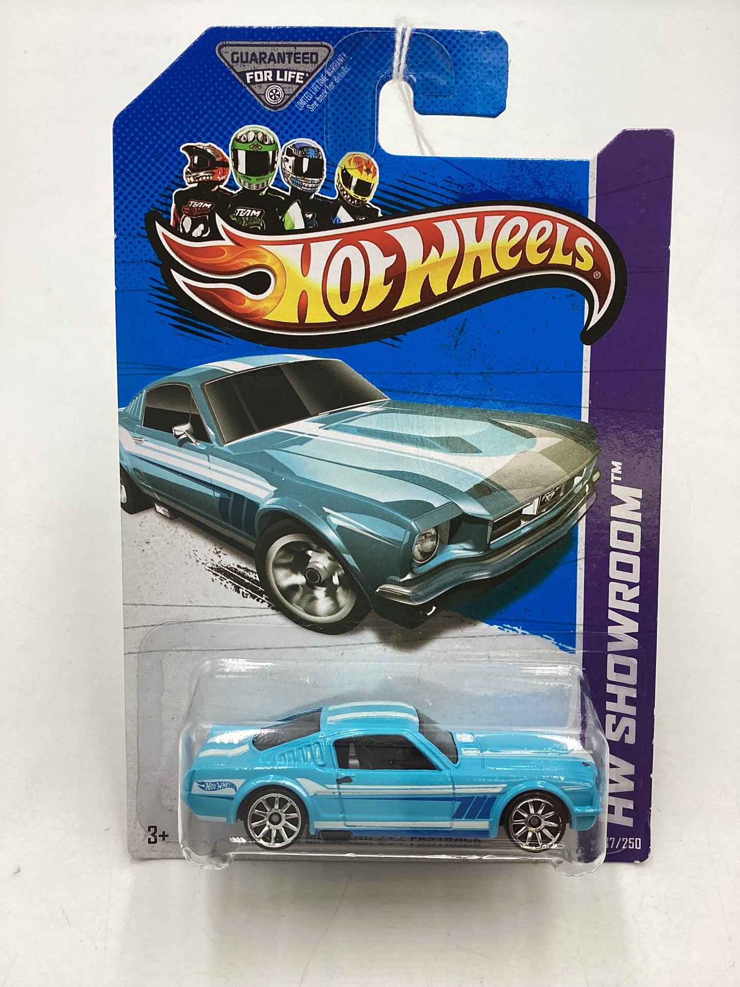 2013 Hot Wheels #237 Light Blue 65 Mustang 2+2 Fastback 30H