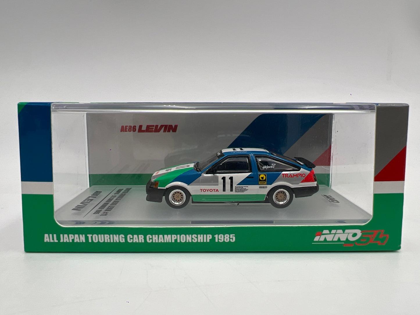 Inno64 1/64 Toyota Corolla AE86 Levin #11 Trampio JTC Sugo Winner 1985