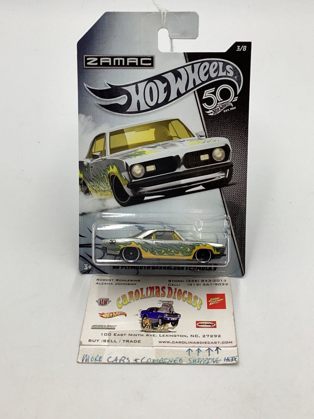 2018 Hot Wheels Zamac 50th Set Plymouth Barracuda Formula S 3/8 149C