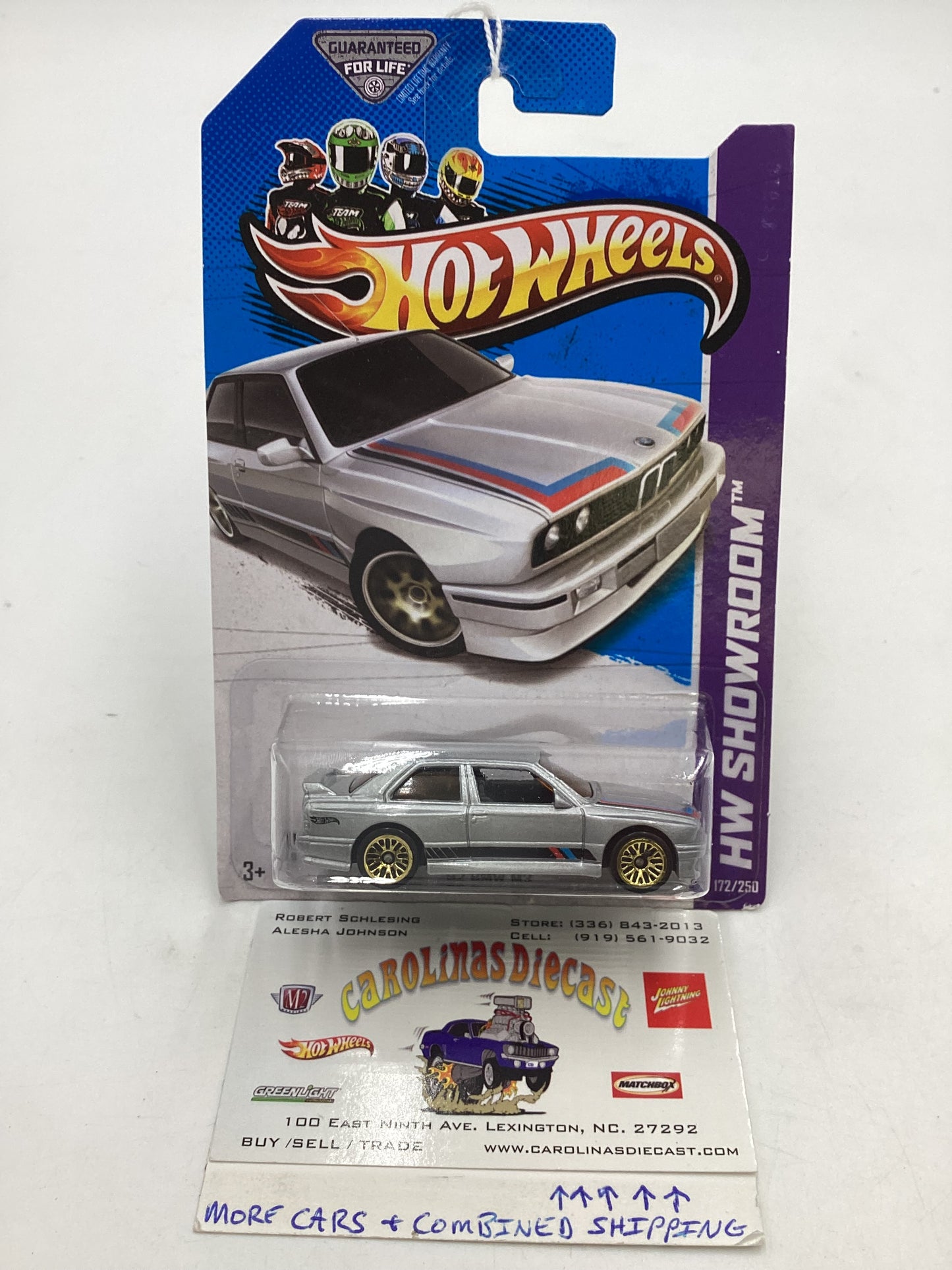 2013 Hot Wheels #172 HW Showroom 92 BMW M3 Silver 109H