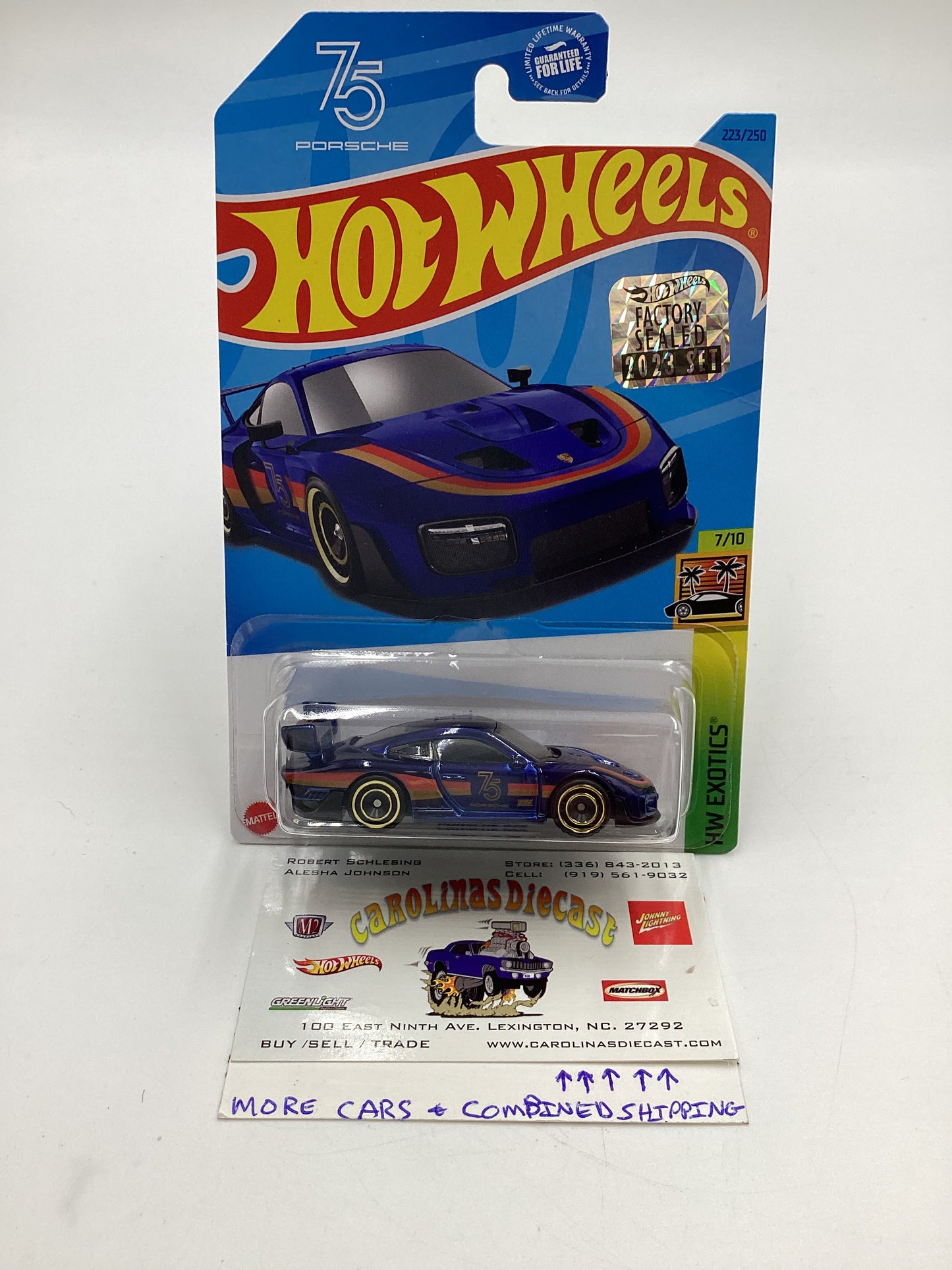 2023 Hot Wheels Super Treasure Hunt #223 Porsche 935 Blue Factory Sealed W/ Protector