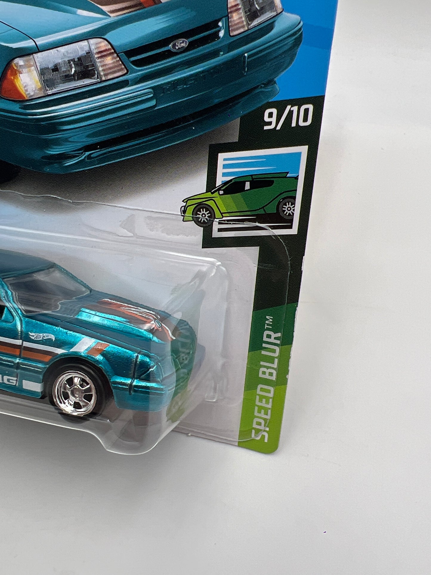 2019 Hot Wheels Super Treasure Hunt #152 92 Ford Mustang Foxbody Blue W/Protector