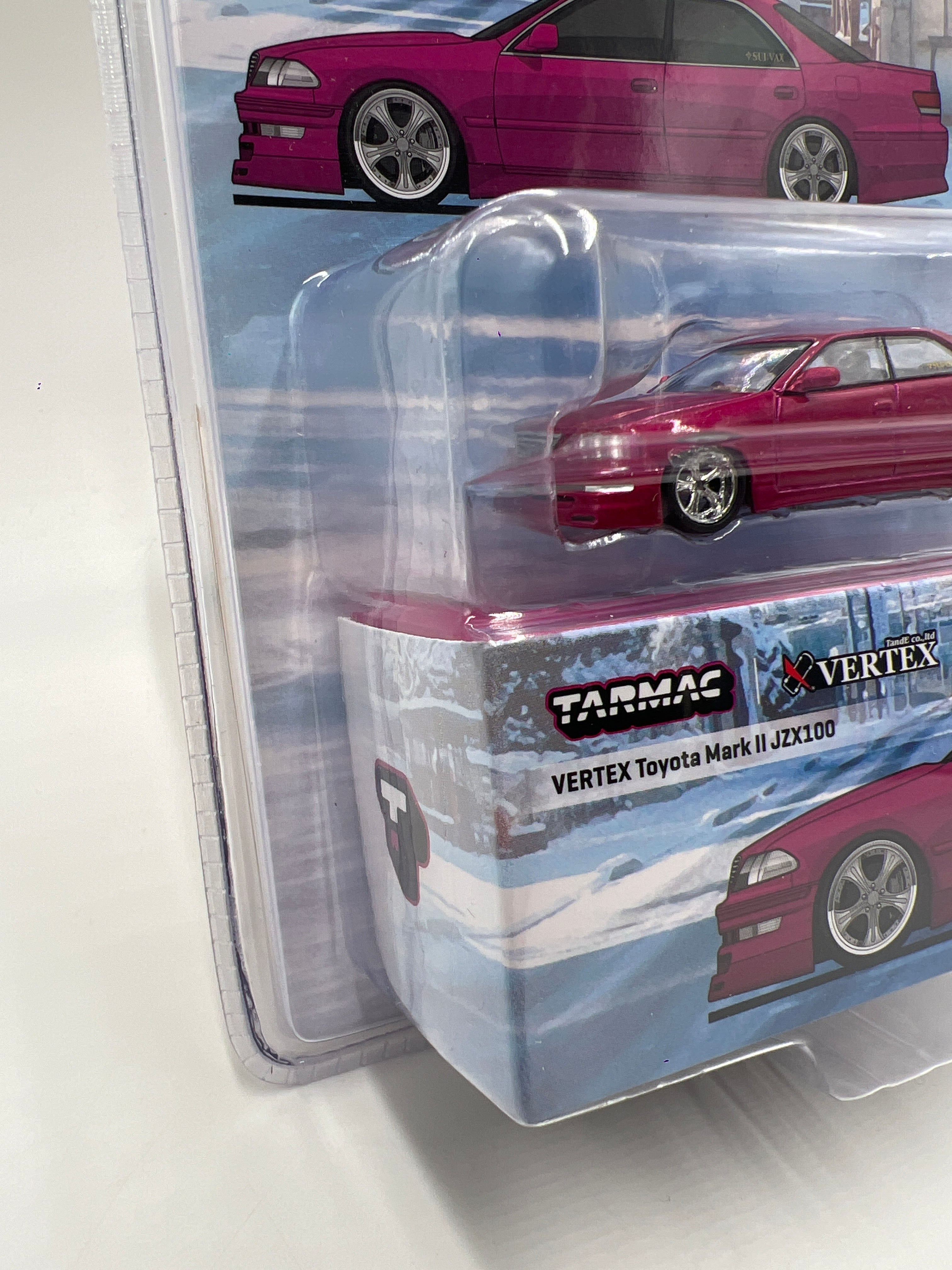 Tarmac Works Mijo Exclusives VERTEX Toyota Mark II JZX100 Pink