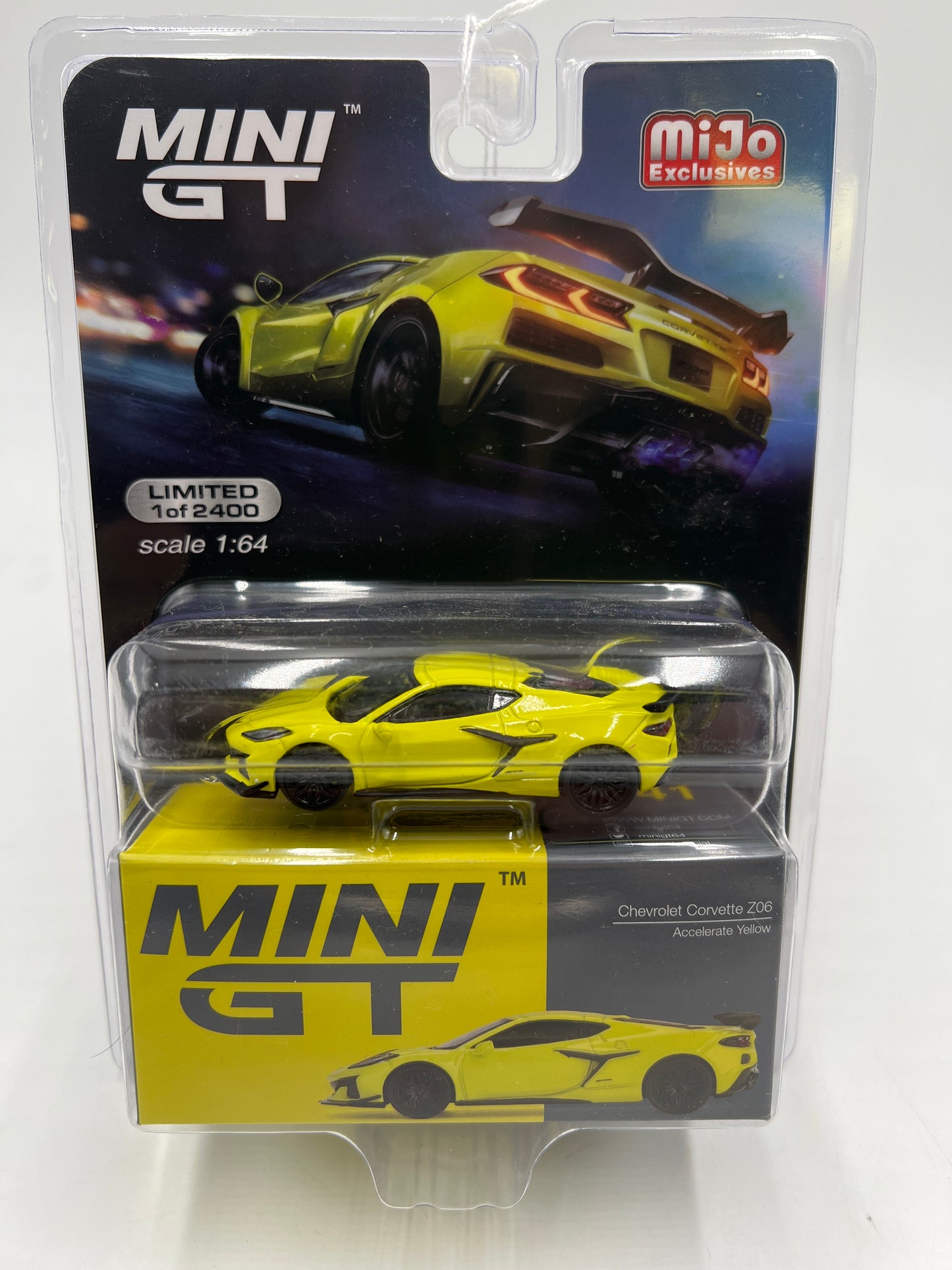 Tarmac Works Mijo Exclusives 1/2400 Chevrolet Corvette Z06 Yellow