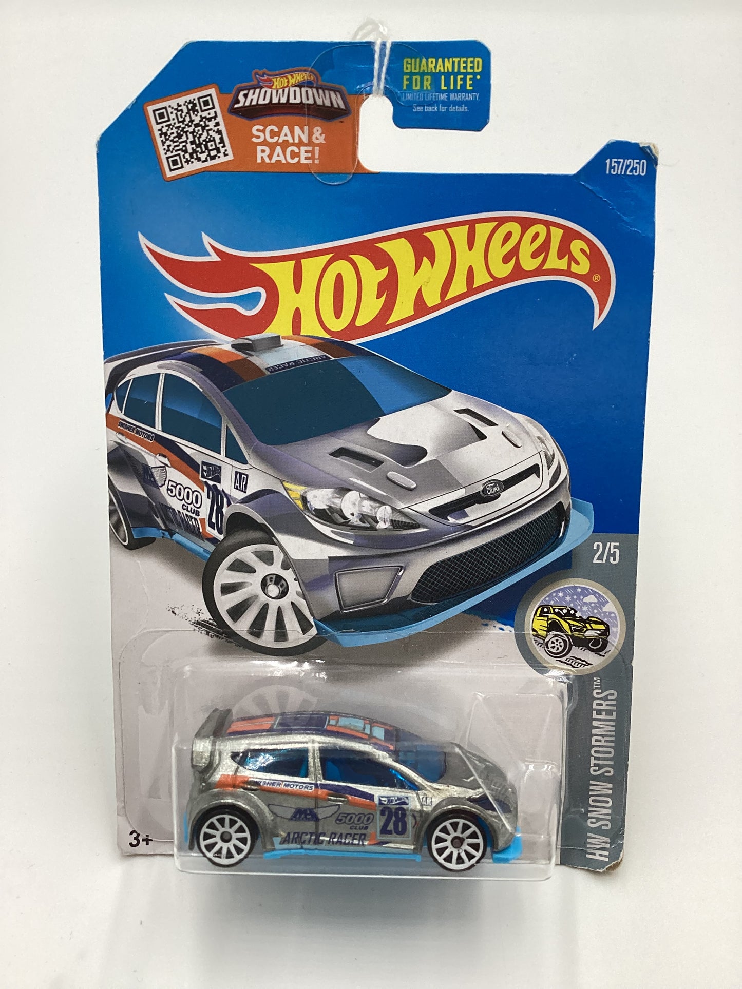 2016 Hot Wheels #157 12 FORD FIESTA Zamac Bad Card and J hook