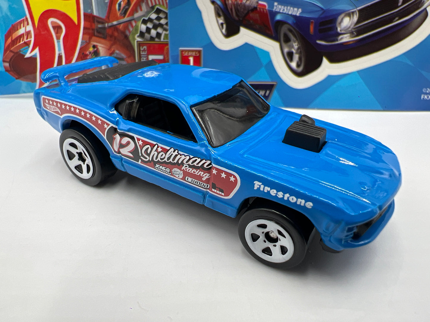 2018 Hot Wheels Mystery Models Series 1 #12 70 Ford Mustang Mach 1 Blue