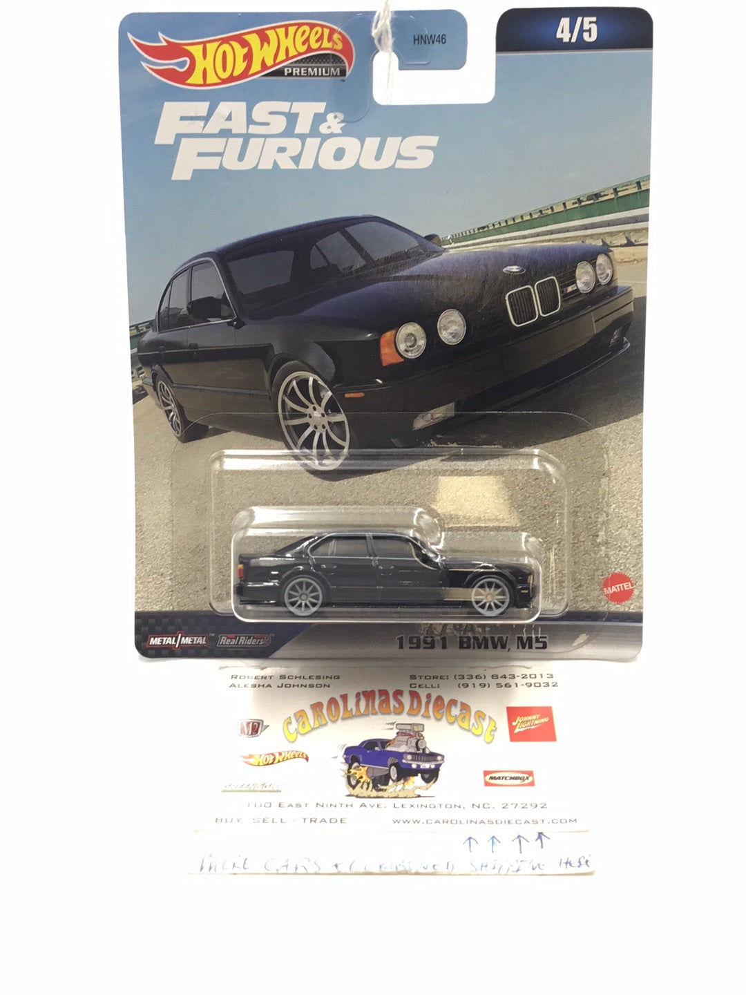 2023 Hot wheels fast and furious 1991 BMW M5 #4 249C