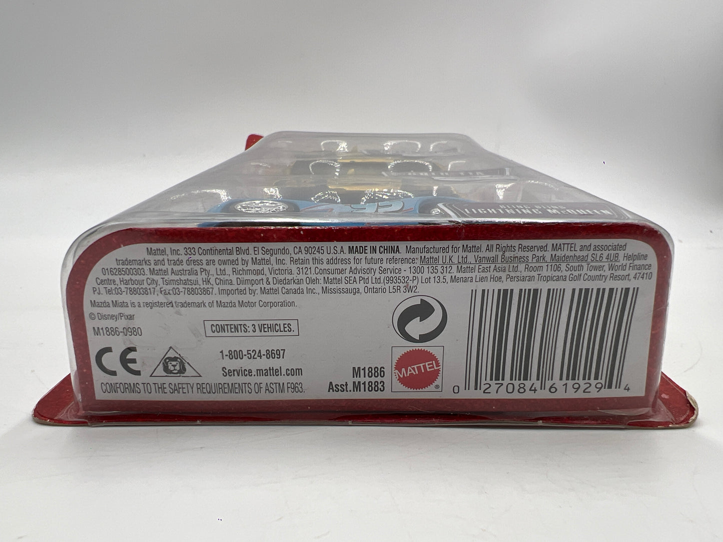 Disney Pixar The World Of Cars 3 Pack Dinoco Dream Gold Mia/Gold Tia & Bling Bling Lightning McQueen 136A