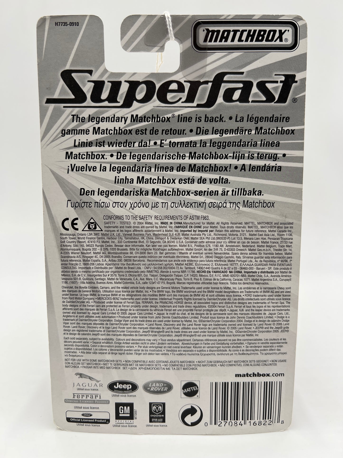 Matchbox Superfast #11 Dennis Sabre Fire Truck Red 169i