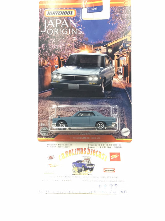 2021 Matchbox Japan Origins #6  71 Nissan Skyline 2000 GTX