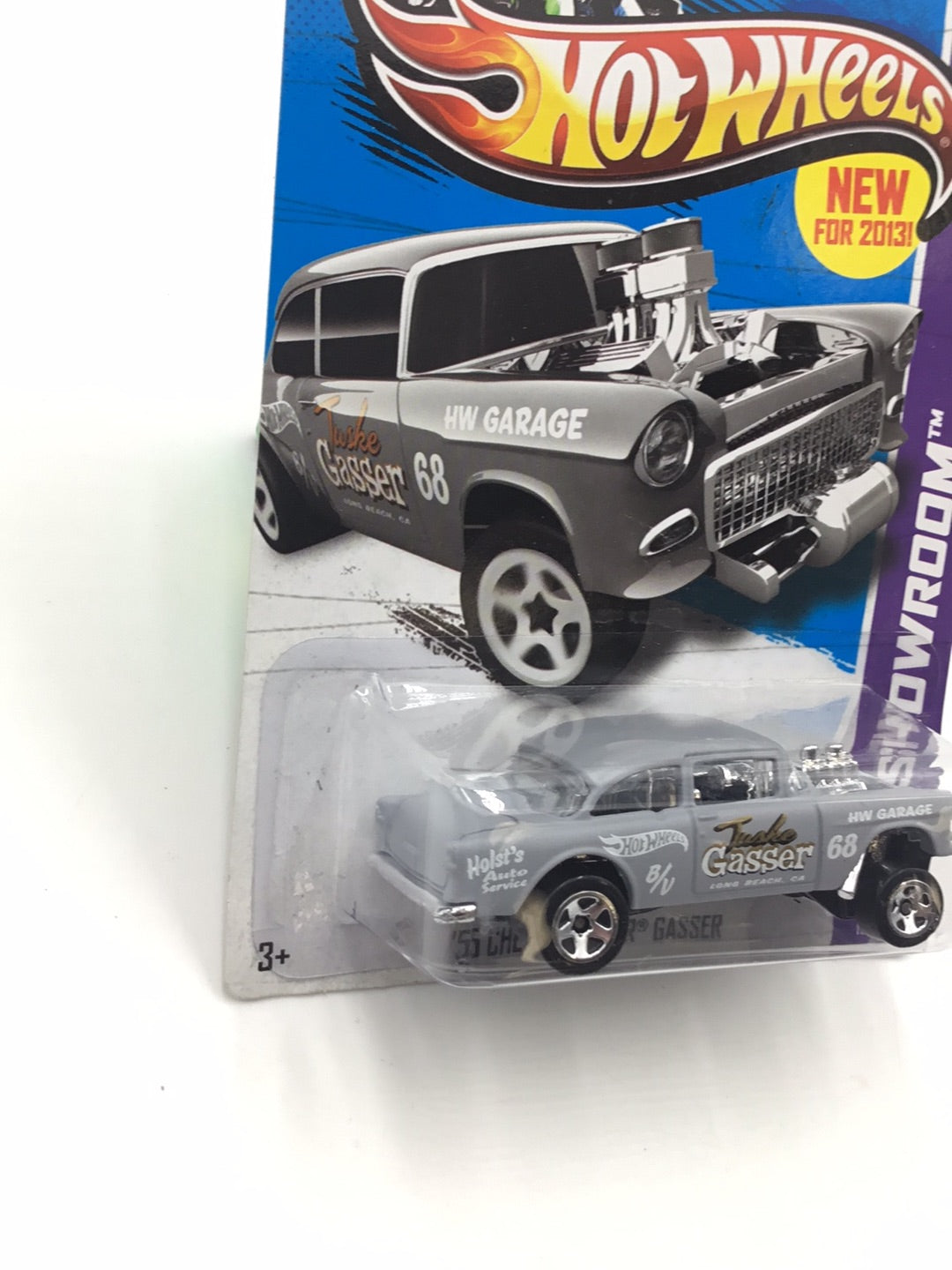 2013 hot wheels 1955 Chevy Bel Air Gasser Grey #190