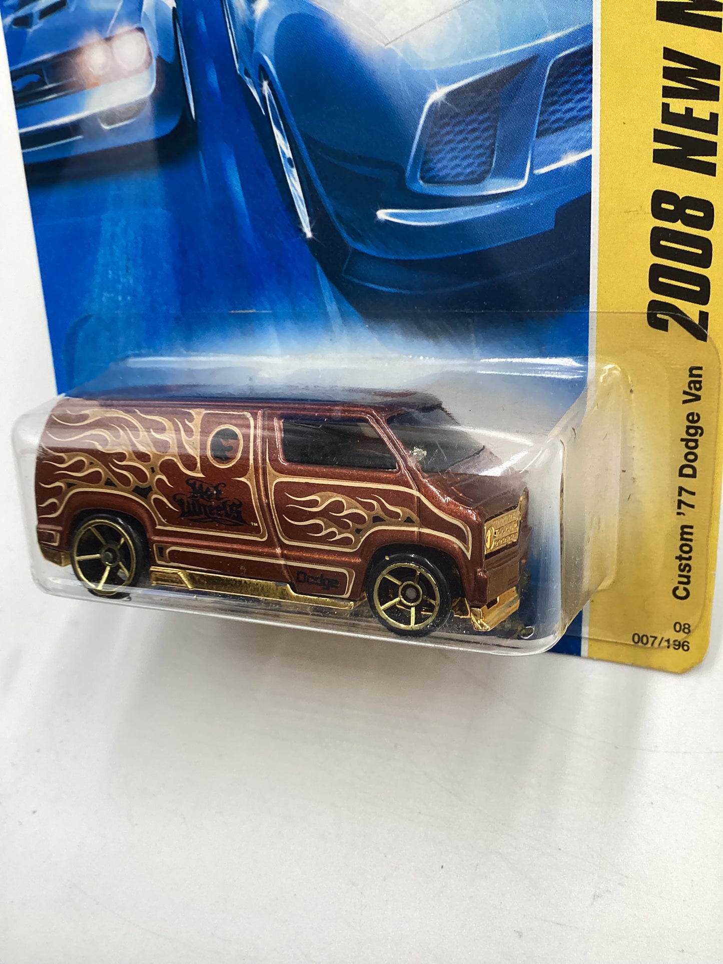 2008 Hot Wheels New Models #7 Custom 77 Dodge Van Brown 43i