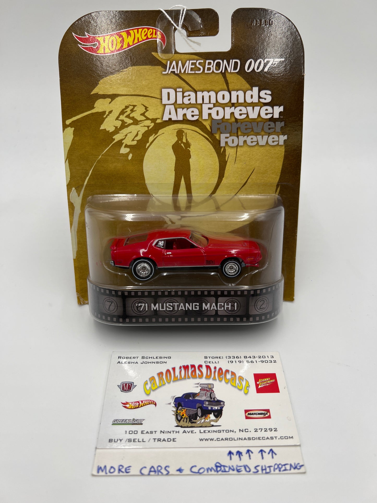 Hot Wheels Retro Entertainment James Bond 007 Diamonds Are Forever 71 Mustang Mach 1 Red