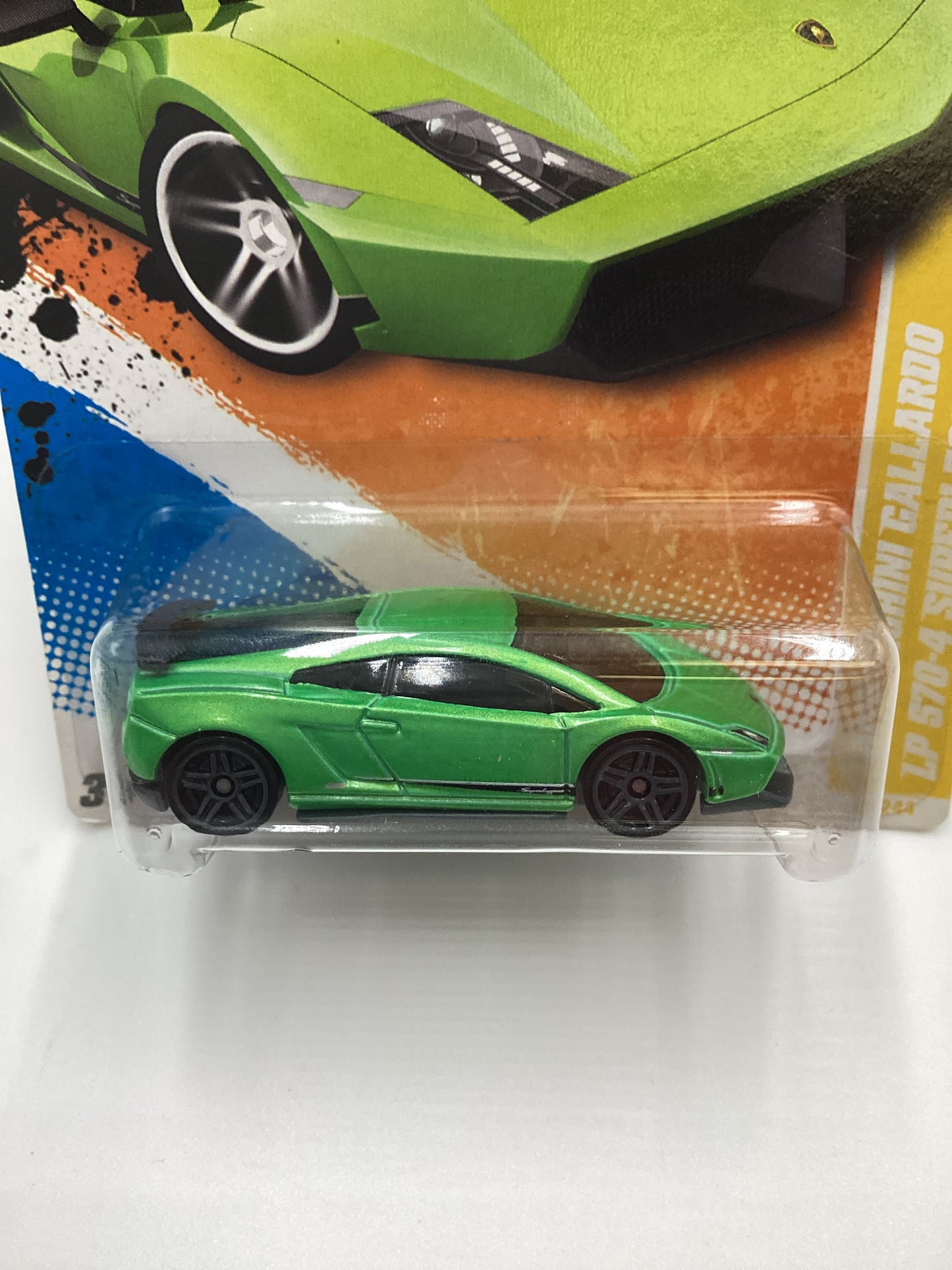 2011 Hot Wheels #9 Lamborghini Gallardo LP 570-4 Superleggera Green 102D