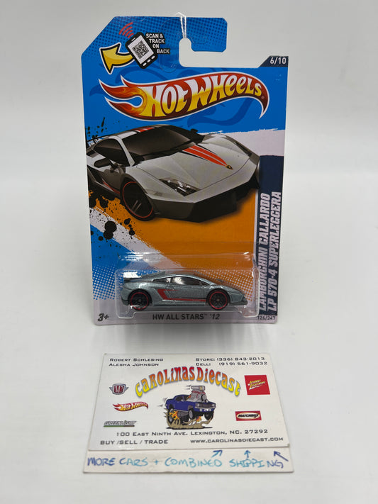 2012 Hot Wheels All Stars #126 Lamborghini Gallardo LP 570-4 SuperLeggera Silver