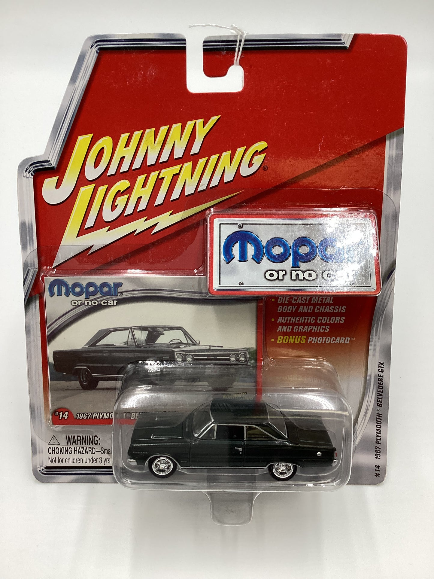 Johnny Lightning Mopar or No Car 1967 Plymouth Belvedere GTX White Lightning CHASE