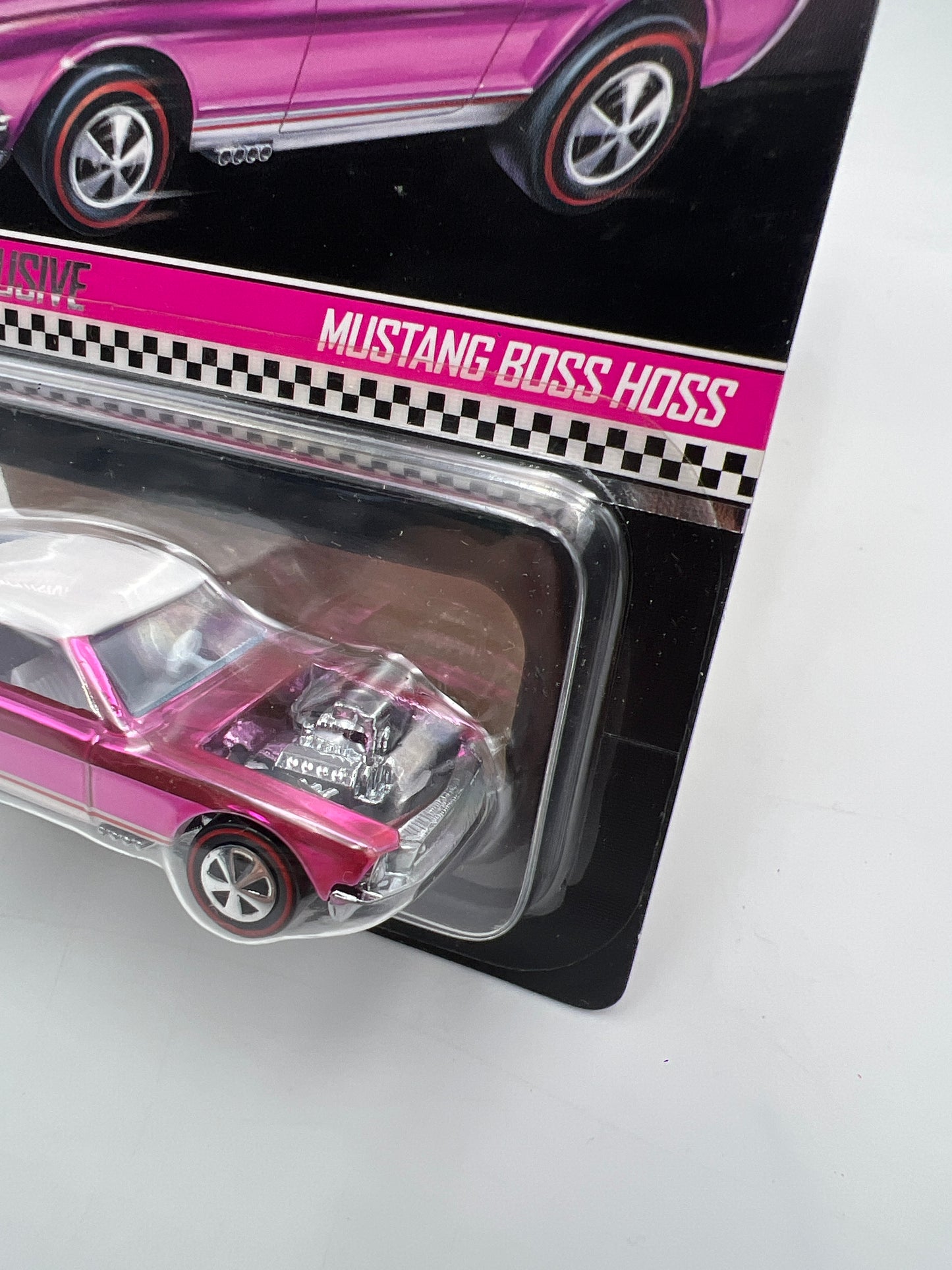 Hot Wheels RLC Club Exclusive Mustang Boss Hoss Pink W/Protector