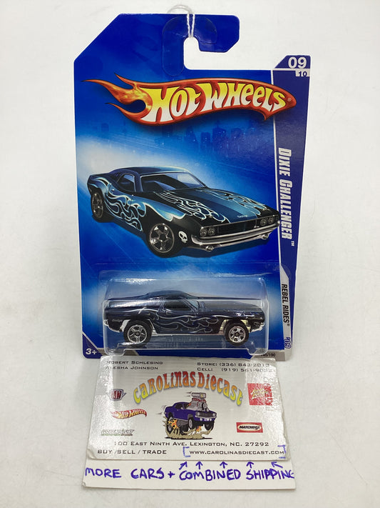 2009 Hot Wheels #145 Dixie Challenger Dark Blue 45D