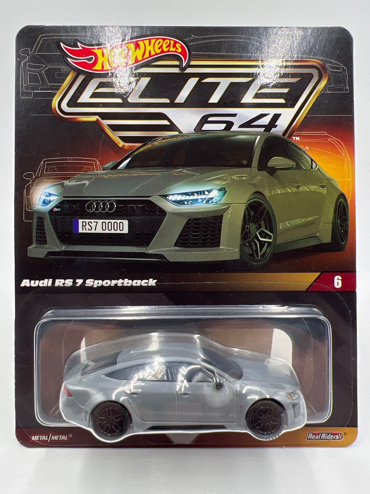 Hot Wheels RLC Elite 64 #6 Audi RS 7 Sportback Gray W/Protector