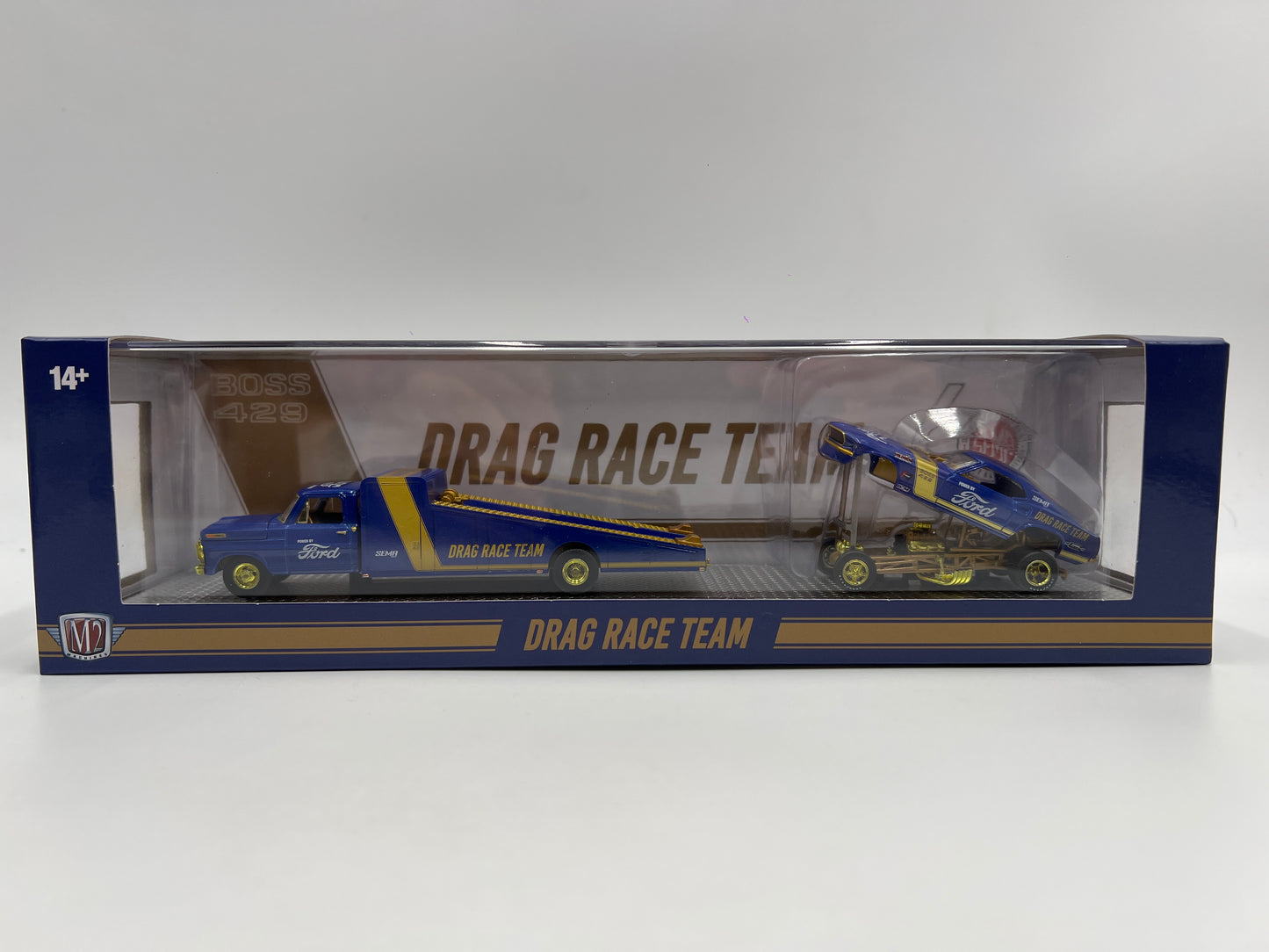 M2 Machines SEMA 2023 CHASE 1/600 Drag Race Team 1969 Ford F-350 & 1969 Ford Mustang Funny Car FL01