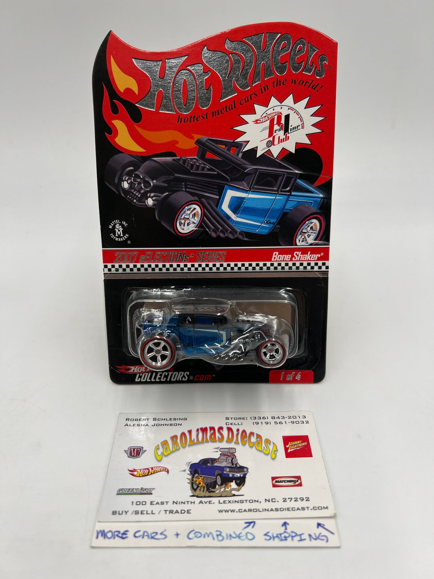 2007 Hot Wheels RLC sELECTIONs Series #1 Bone Shaker Blue 3627/10442 W/Protector