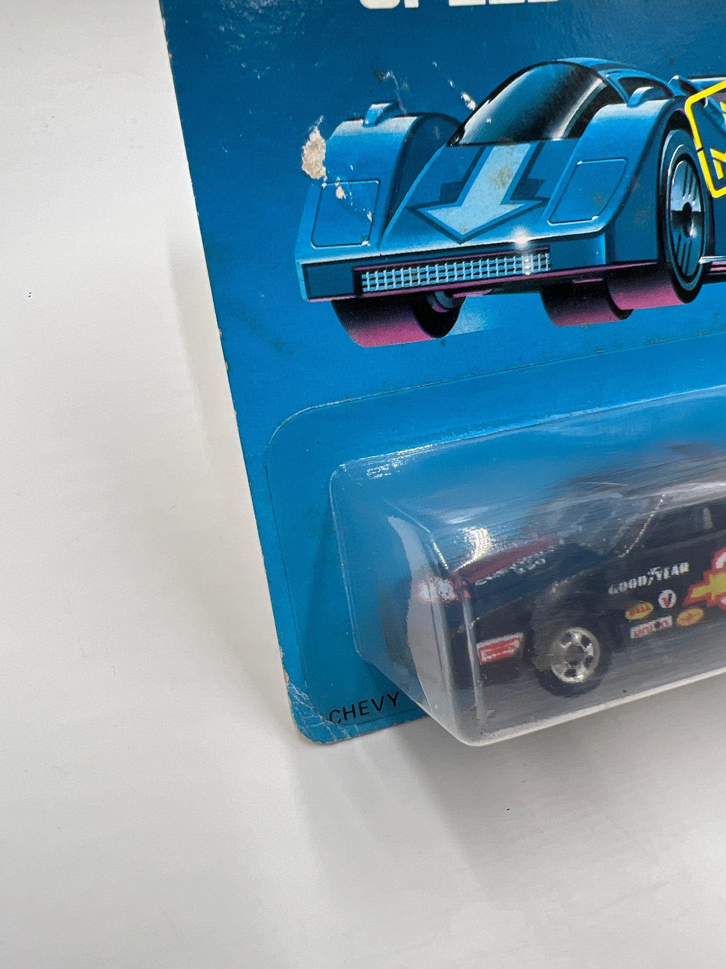 Hot Wheels Original 1988 Speed Fleet #1791 Chevy Stocker Black W/Protector