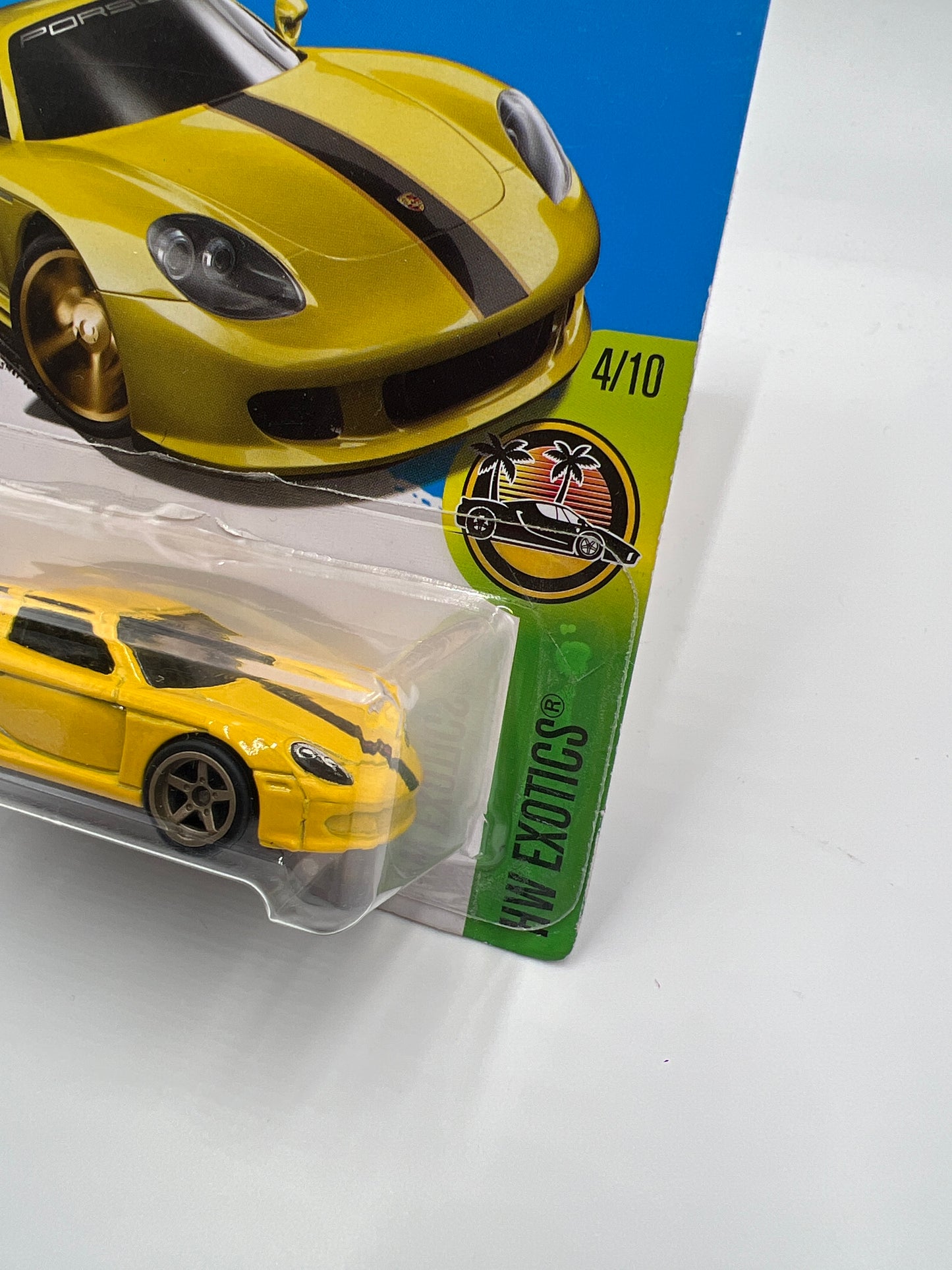 Hot Wheels Porsche Carrera GT Yellow Wheel Swap Custom On Card W/Protector SR