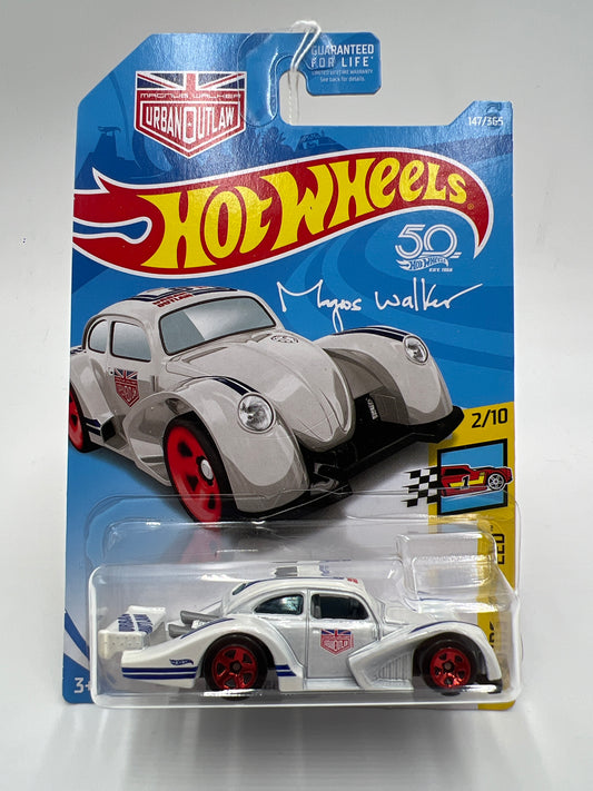 2018 Hot Wheels Legends Of Speed #147 Volkswagen Kafer Racer Magnus Walker White 96B