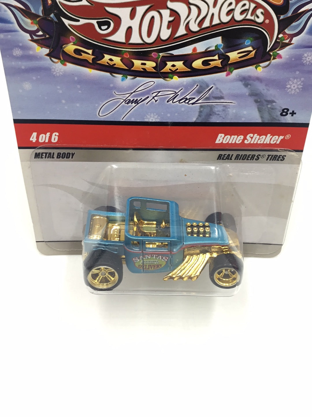 Hot wheels Larrys garage Xmas 4 of 6 Bone Shaker real riders with protector