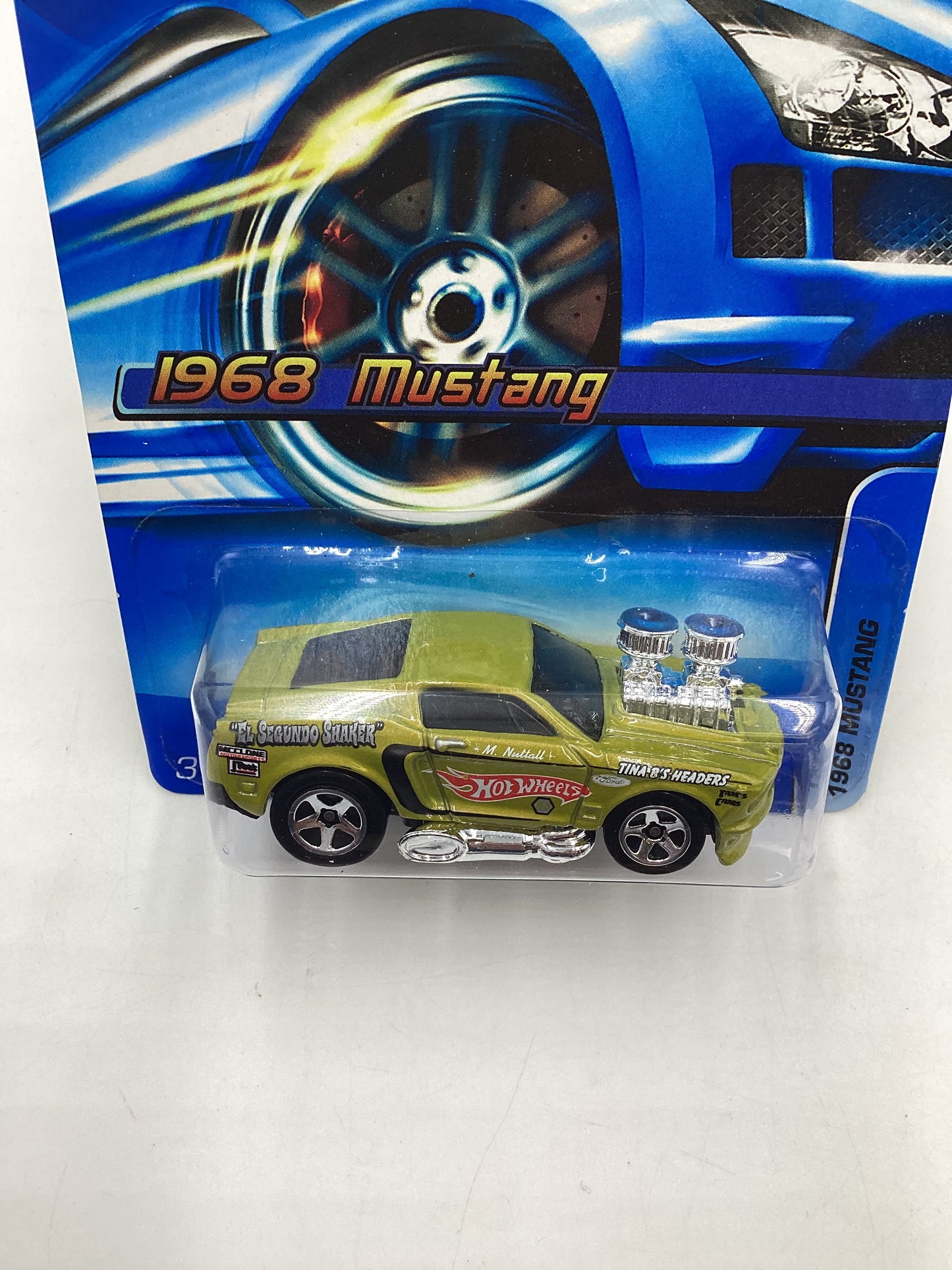 2006 Hot Wheels #128 1968 Mustang Tooned Green 24B