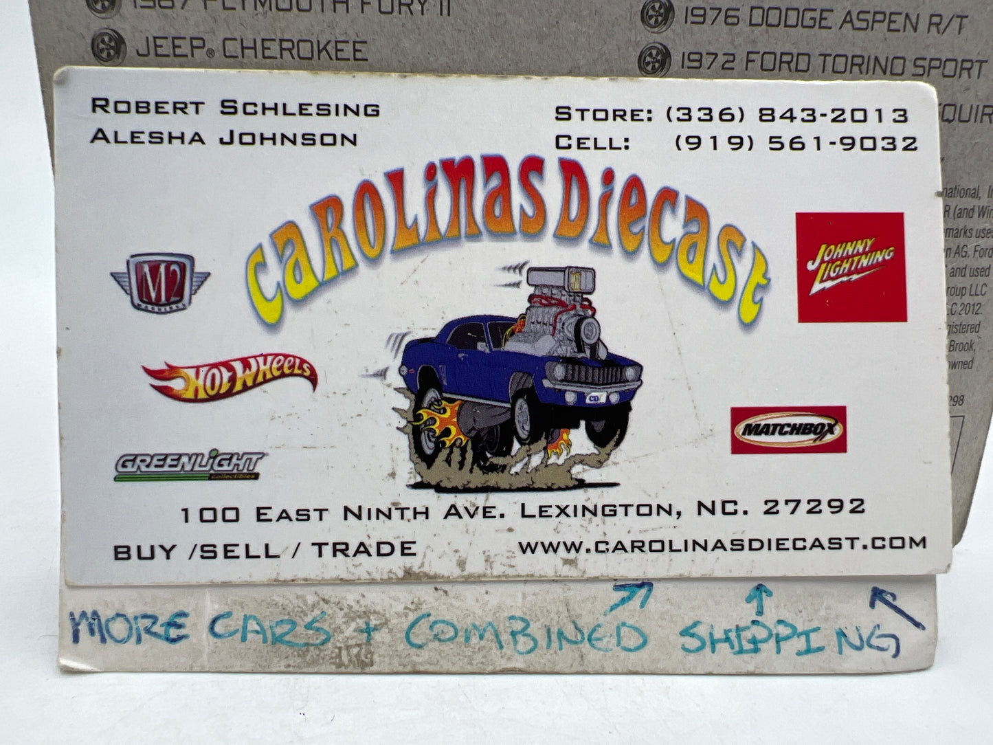 Johnny Lightning Small Card 1972 Ford Torino Sport Orange