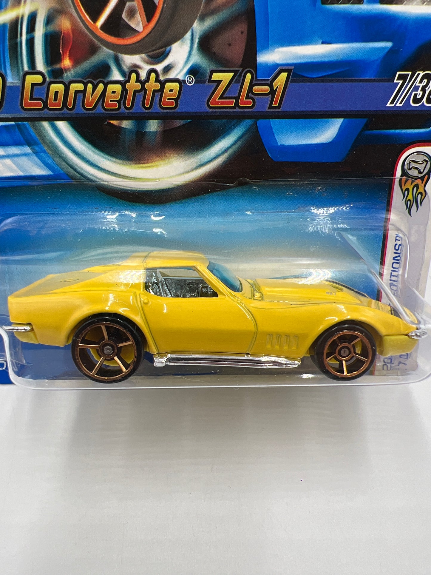 2006 Hot Wheels First Editions #7 69 Corvette Yellow FTE Wheels 14E