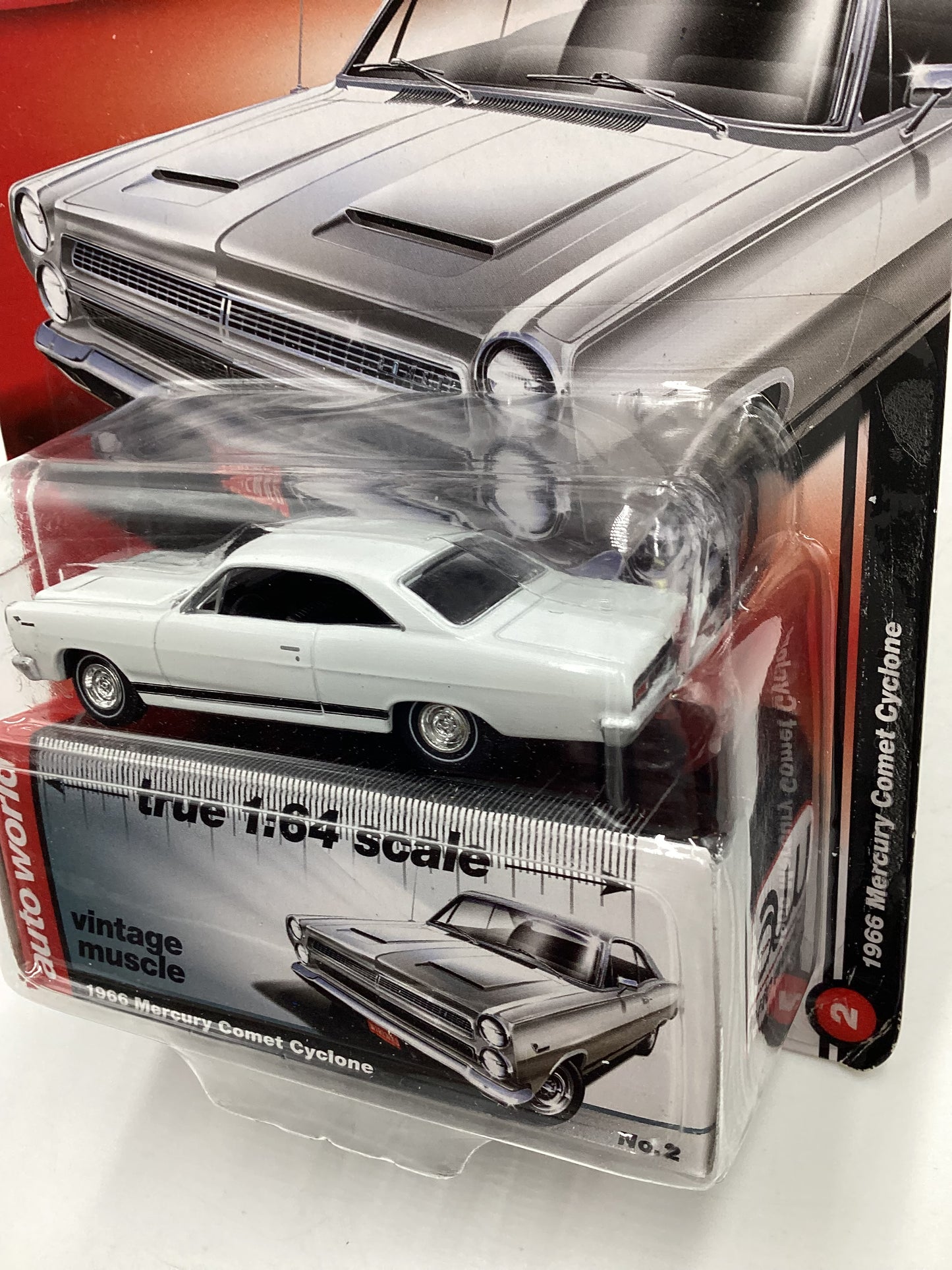 Auto World AW Vintage Muscle #2 1966 Mercury Comet Cyclone White 184F