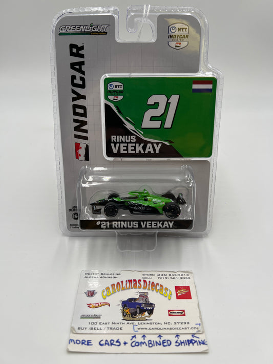 Greenlight NTT Indycar Series #21 Rinus Veekay F1 Car Green 177B