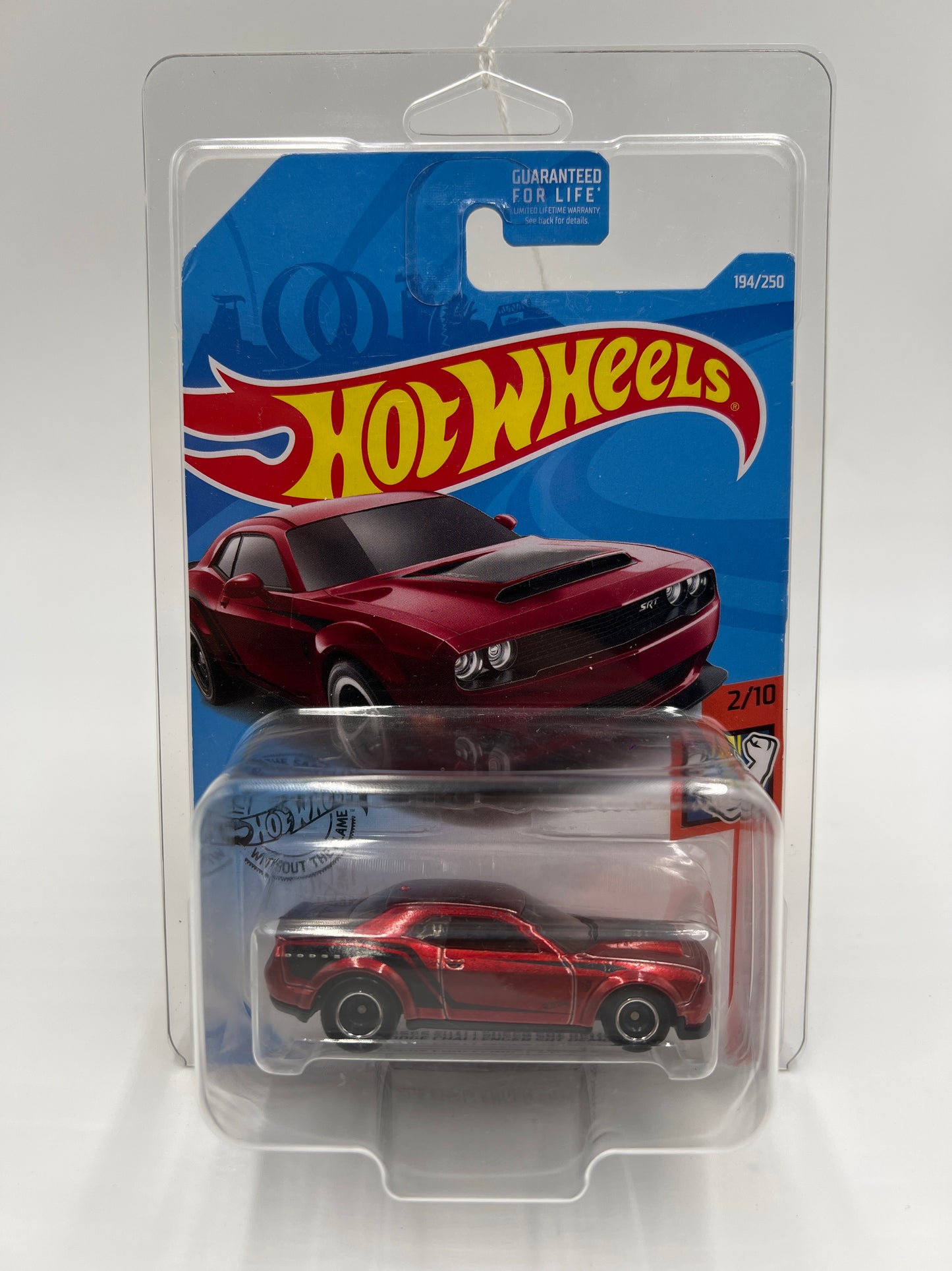 2019 Hot Wheels Super Treasure Hunt #194 18 Dodge Challenger SRT Demon Red W/Protector