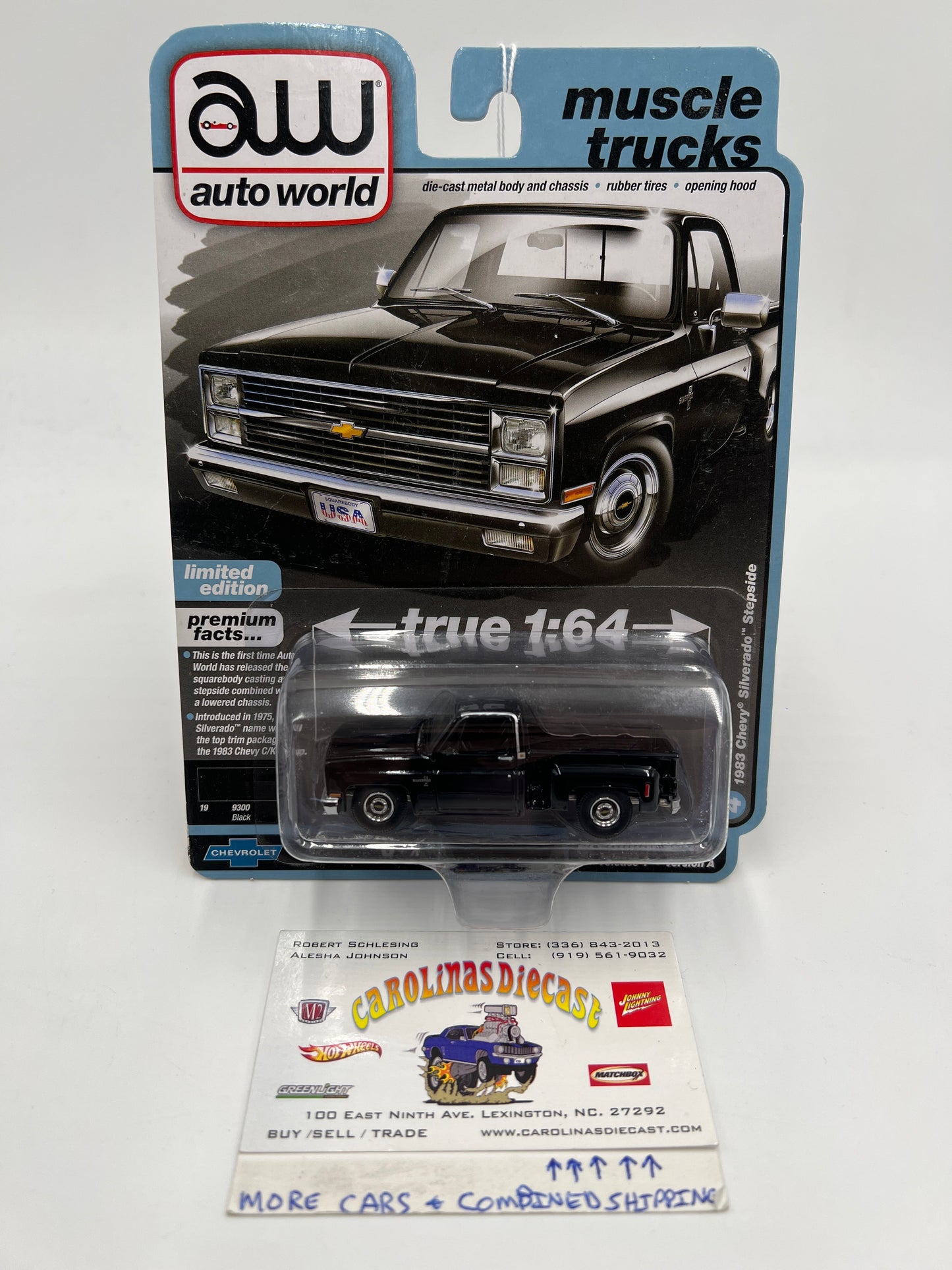 Auto World Muscle Trucks Release 1 Version A 1983 Chevy Silverado Stepside Black 181D