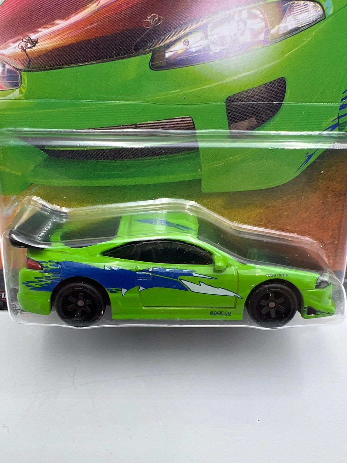 Hot Wheels Premium Fast & Furious #1 95 Mitsubishi Eclipse Green W/Protector