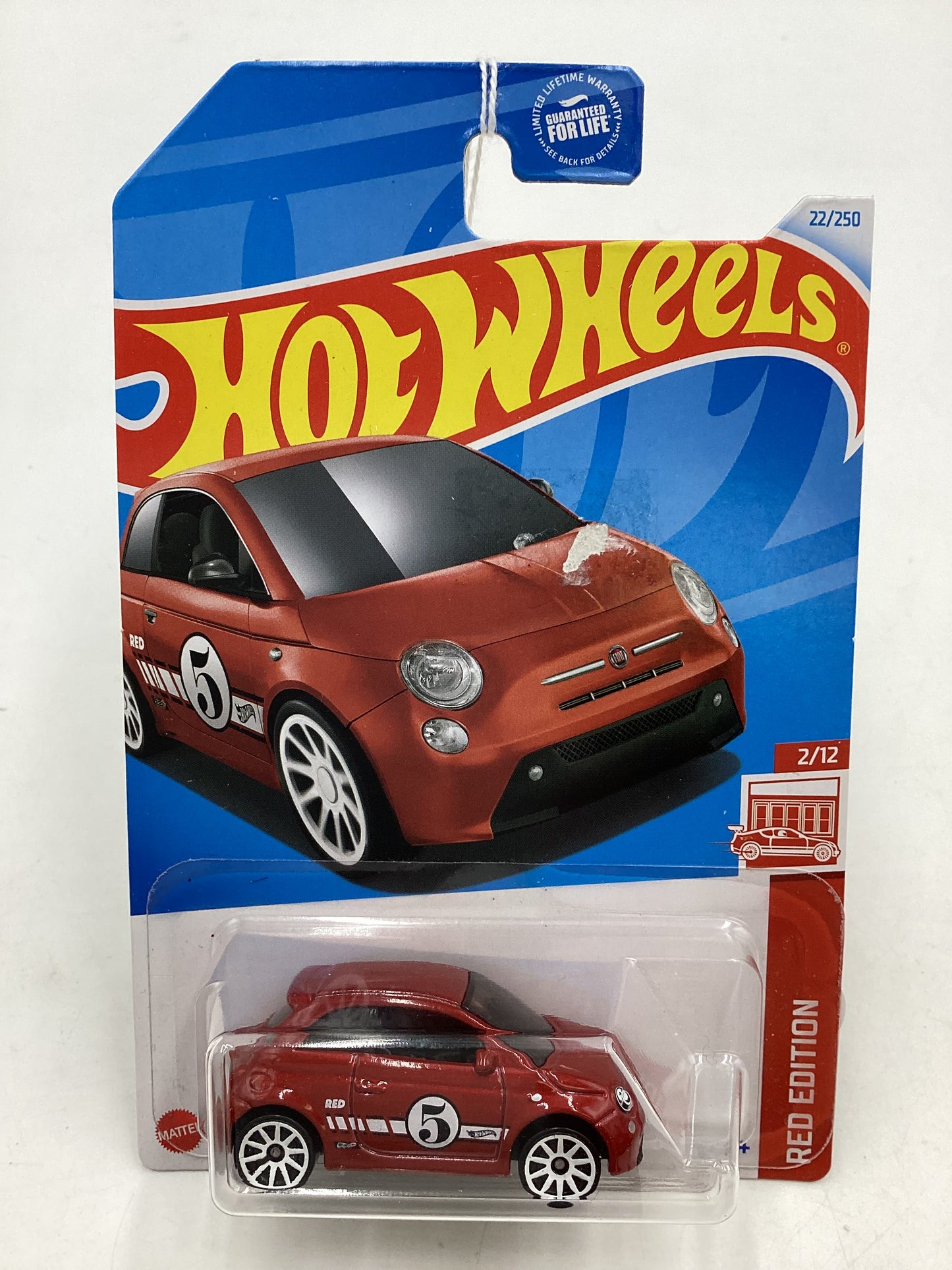 2024 Hot wheels Red edition #22 Fiat 500e Bad Card 150i