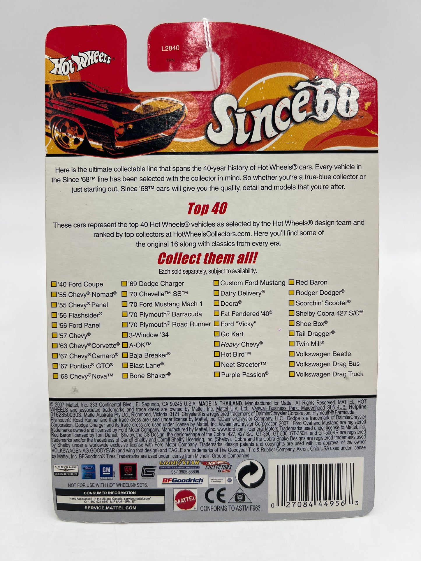 Hot Wheels Since 68 Top 40 #3 Red Baron Black