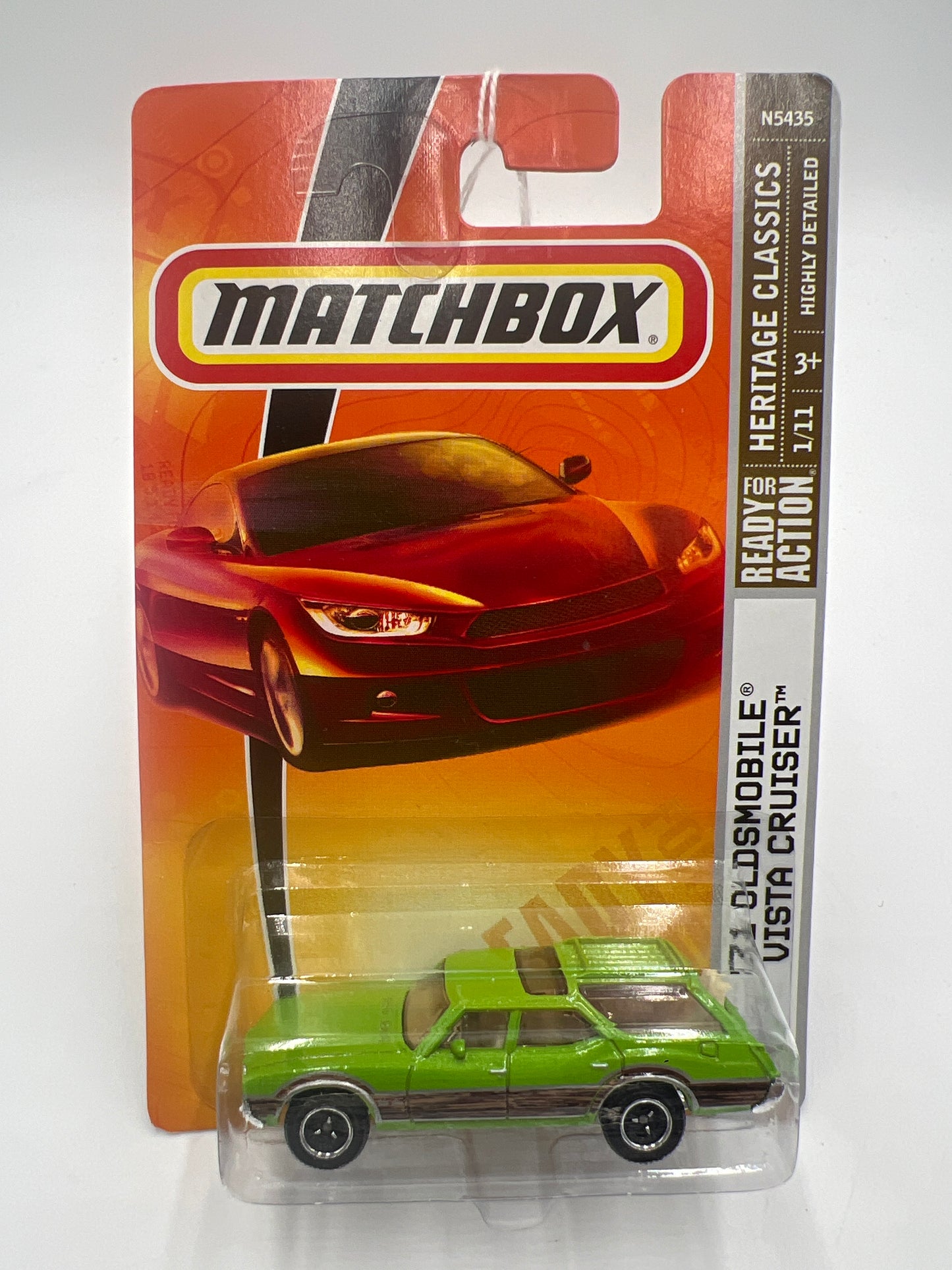 2009 Matchbox #1 Heritage Classics 71 Oldsmobile Vista Cruiser Lime Green #1 (Backwards J Hook) 50i