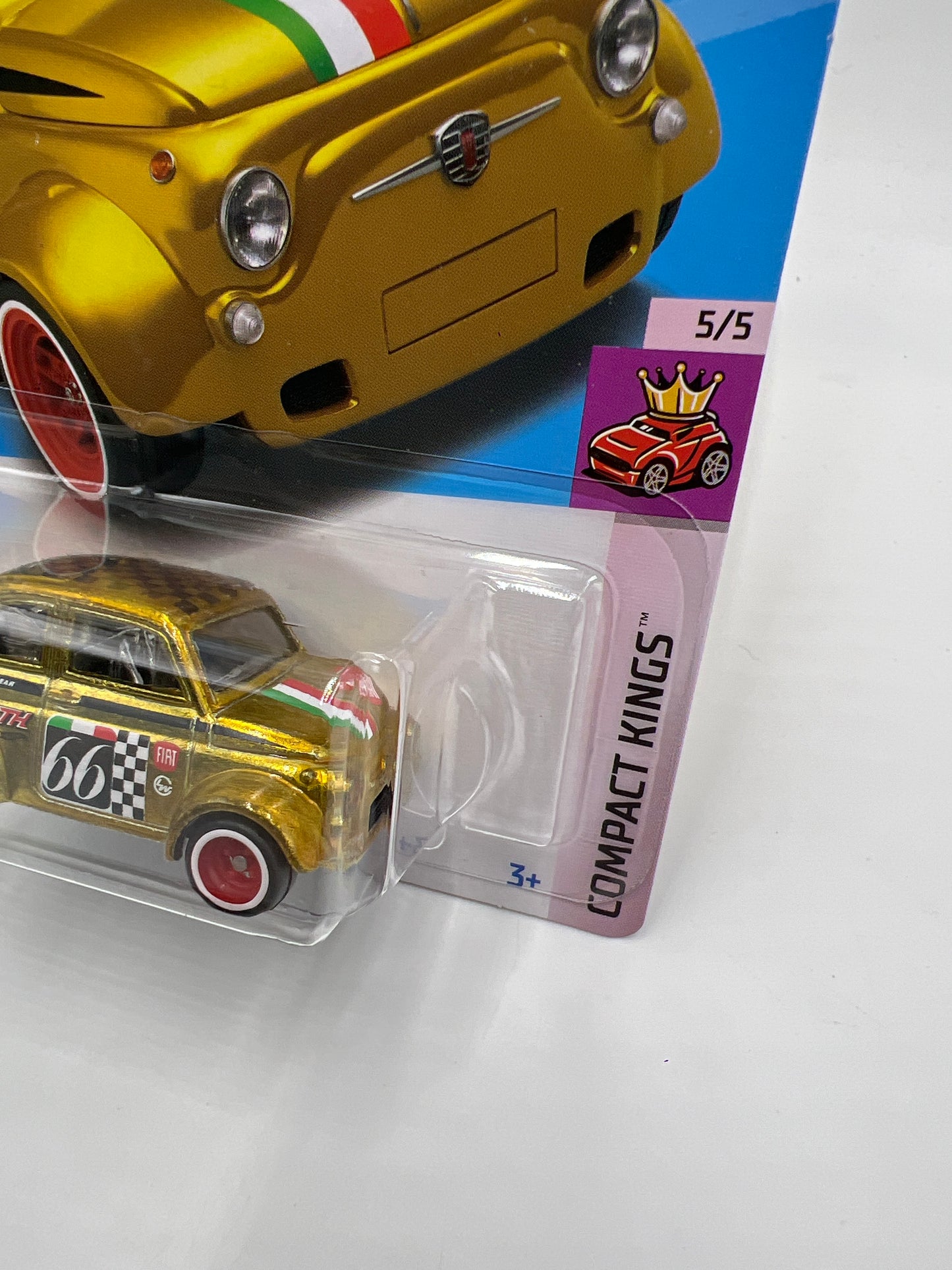 2024 Hot Wheels Super Treasure Hunt #117 60s Fiat 500D Modificado Gold W/Protector